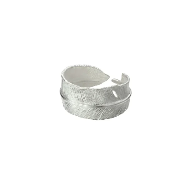 Feather Natural Silver Color Ring - รูปภาพ 2