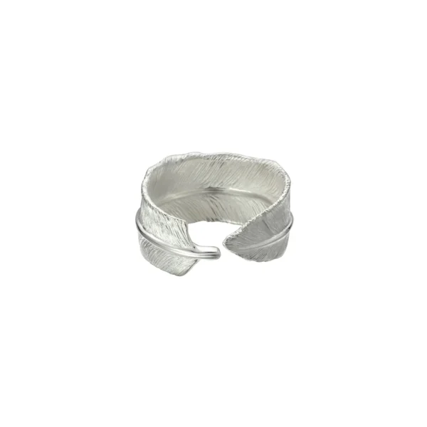 Feather Natural Silver Color Ring - รูปภาพ 3