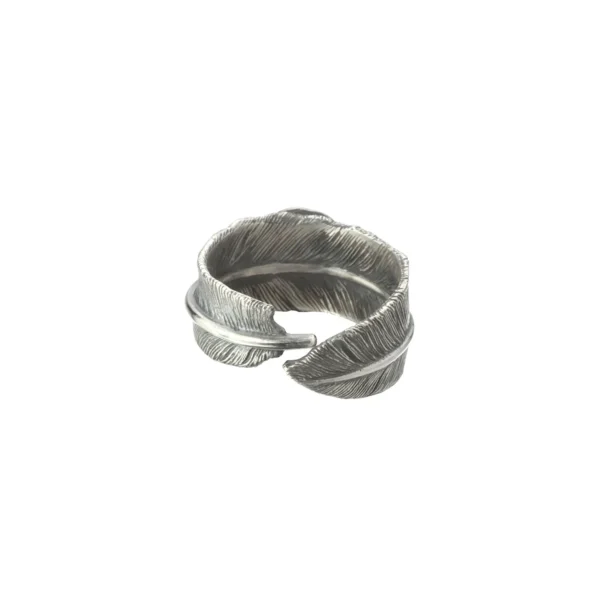 Kingman Turquoise Feather Heart Ring - รูปภาพ 3