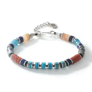 Canyon Sky Heishi Natural Stone Bracelet - Max 6.6mm