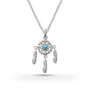 Turquoise Dream Catcher Pendant