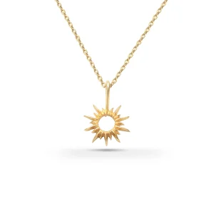 24K Gold Plated Sun Flare Pendant