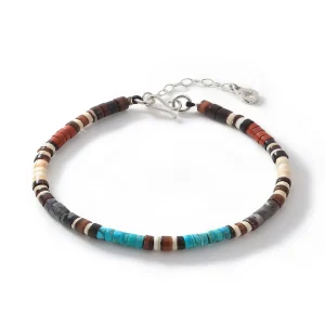 Silent Ember Dusk Heishi Natural Stone Bracelet - Max 4mm