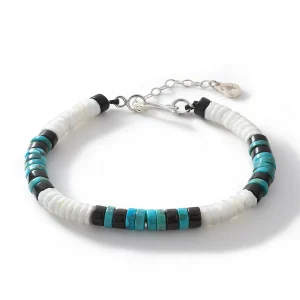 Moon Dance Heishi Natural Stone Bracelet - Max 6.3mm