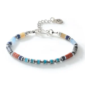 Canyon Sky Heishi Natural Stone Bracelet - Max 4.3mm